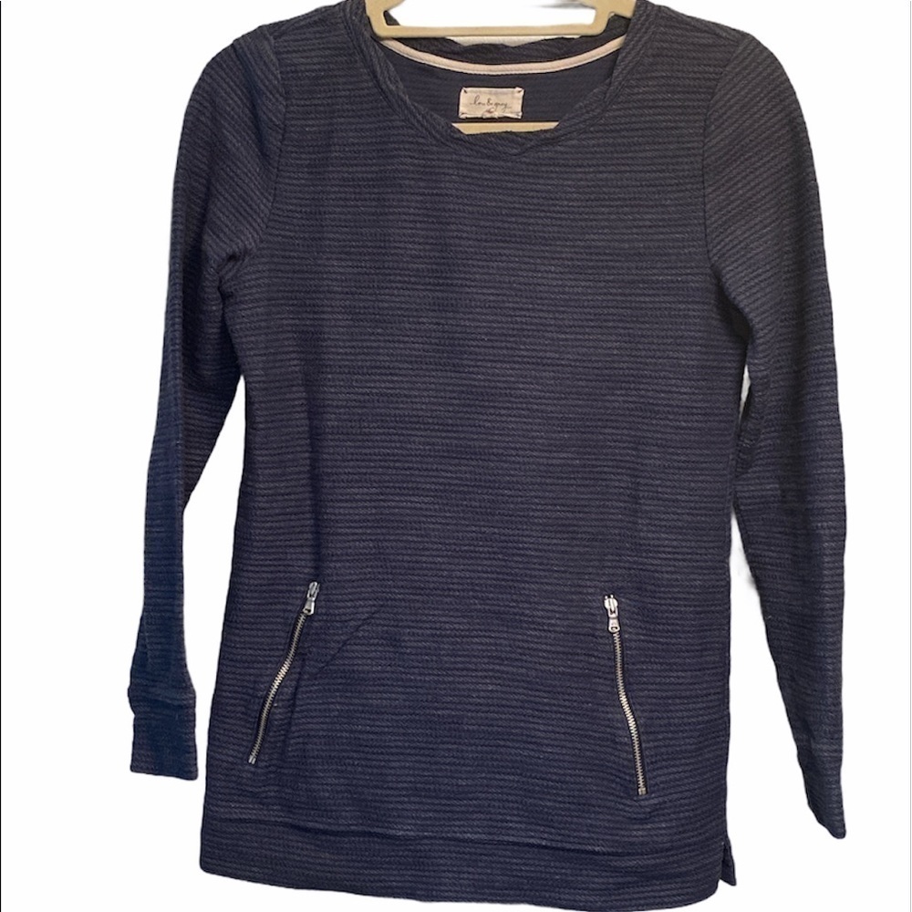 Lou and Grey pullover sweatshirt long sleeve zippered pockets Size X-small